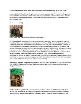 A Cultural/Knowledge/Arts & Music Hub in Gugulethu: Lumkile’s Book Joint