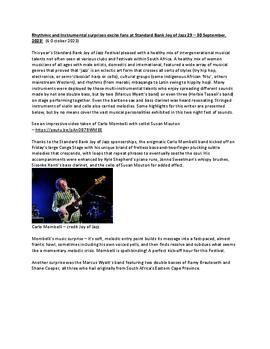 Rhythmic and Instrumental surprises excite fans at Standard Bank Joy of Jazz 29 – 30 September, 2023!