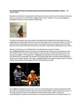 Jazz saxophonist/flautist Ivan Mazuze excels with Afro/Latin/Nordic storytelling in ‘Ndzuti’