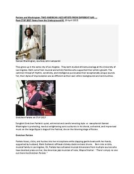 Parlato and Washington: TWO AMERICAN JAZZ ARTISTS FROM DIFFERENT ILKS….. Post-CTIJF 2017 Notes from the Underground #1